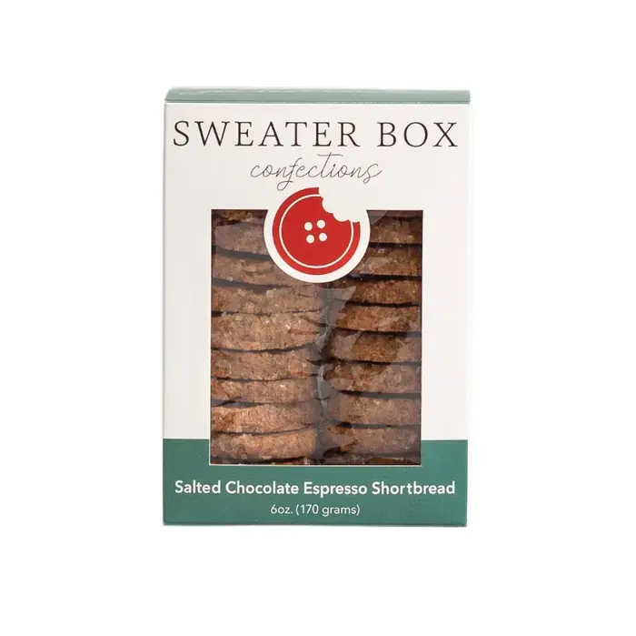 Salted Chocolate Espresso Shortbread 6 oz. - Sweater Box Confections