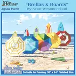 Brellas and Boards 1000 Piece Puzzle - Heritage Puzzle