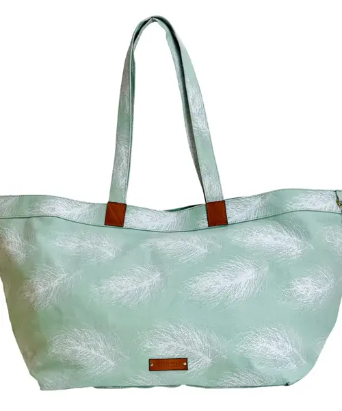 XL Feathers Canvas Tote