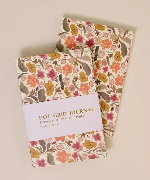 Autumn Floral Perfect Bound Dot Grid Journal