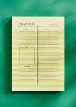 Highlights Yellow Stripe Daily Planner Notepad
