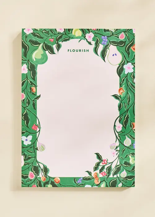 Flourish Blooming Fruits Notepad- One & Only Paper