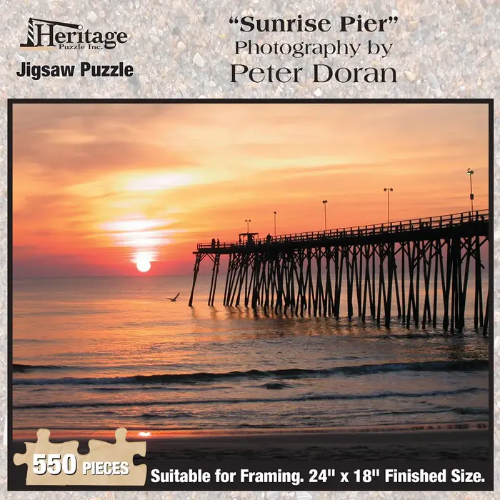 Sunrise Pier 550 Piece Puzzle - Heritage Puzzle