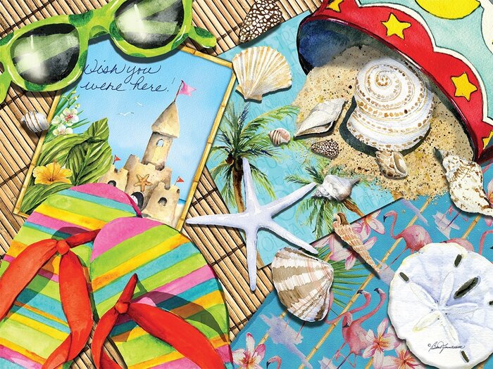 Wish You Were Here 550 Piece Puzzle - Heritage Puzzle