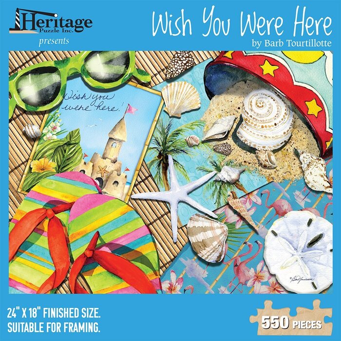 Wish You Were Here 550 Piece Puzzle - Heritage Puzzle