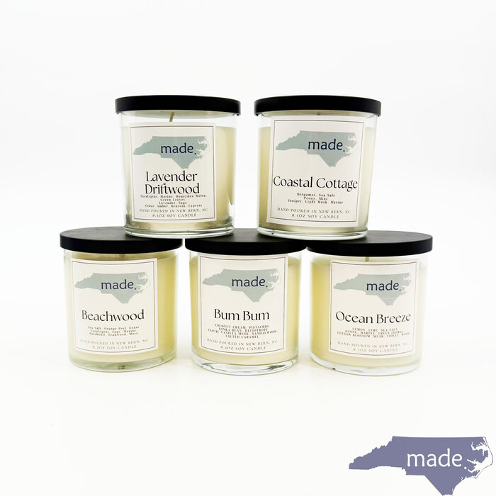 Soy Wax Candle 8.5 oz. - Made in NC