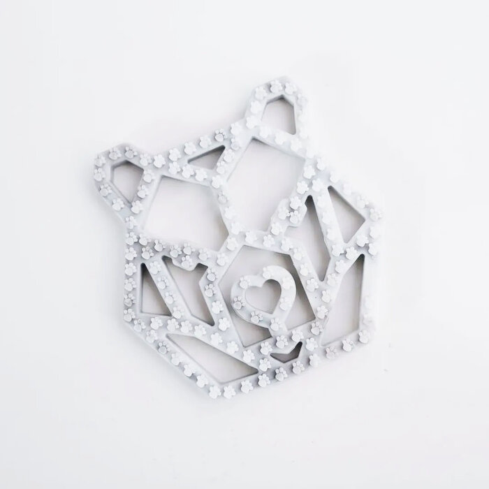 Bailey Bear Teether Marble - Leo+Cullie