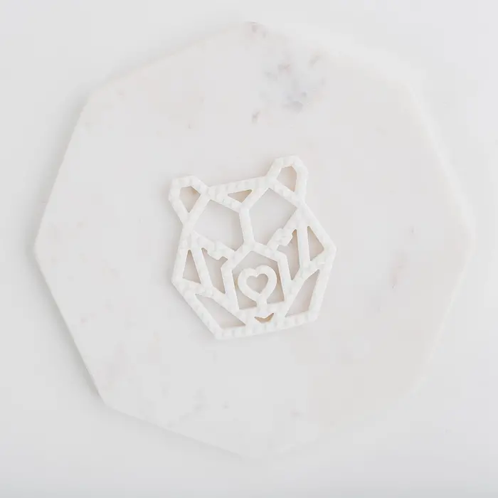 Bailey Bear Teether Snow - Leo+Cullie