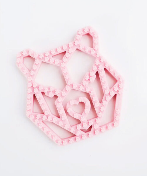 Bailey Bear Teether Rose
