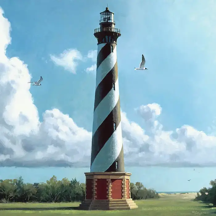New Morning Cape Hatteras Lighthouse 550 Piece Puzzle - Heritage Puzzle