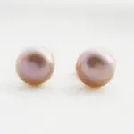 Rose Pink Pearl Studs - The Pearled Squirrel