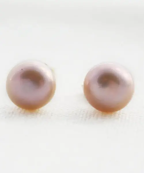 Rose Pink Pearl Studs