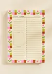 Checkered Flower Daily Planner Notepad - One & Only Paper