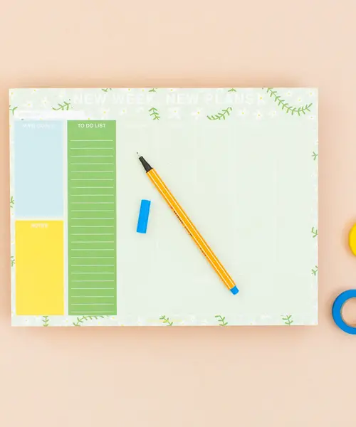 New Week, New Plans Notepad