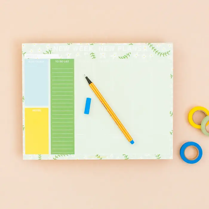 New Week, New Plans Notepad - Little Lovelies
