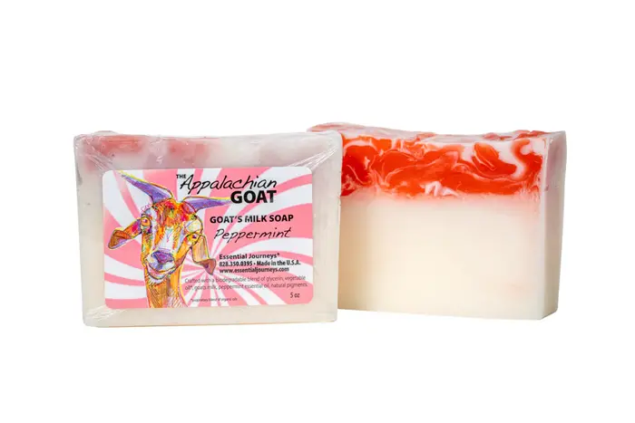 Peppermint Goats Milk Soap Slice - The Appalachian Goat
