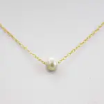 Pearl Solitaire Necklace - The Pearled Squirrel