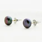 Midnight Black Pearl Studs - The Pearled Squirrel