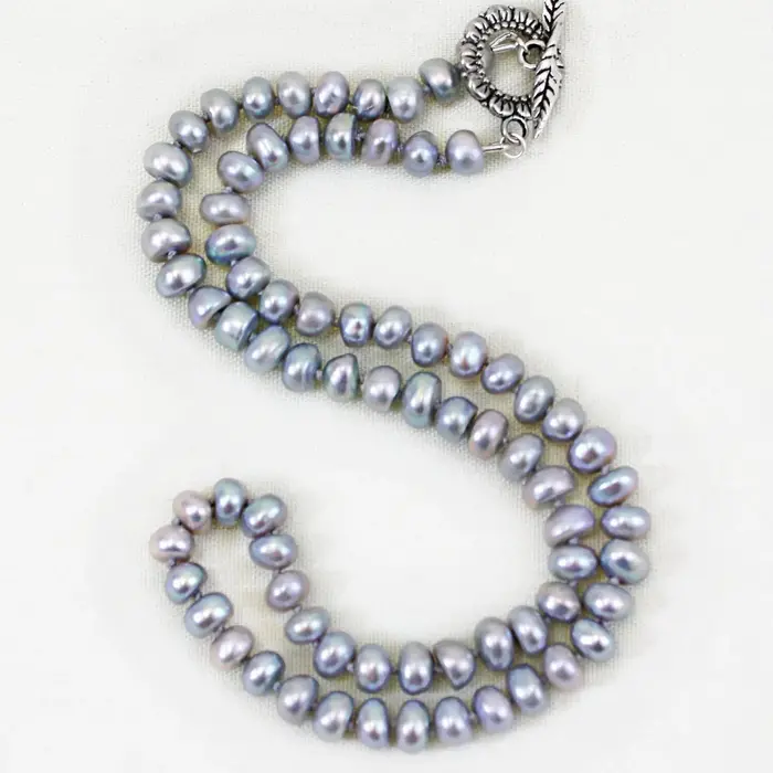 Grey Freshwater Pearl Necklace - The Pearled Squirrel