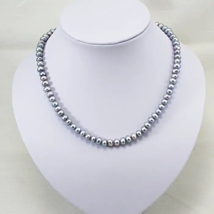 Grey Freshwater Pearl Necklace - The Pearled Squirrel