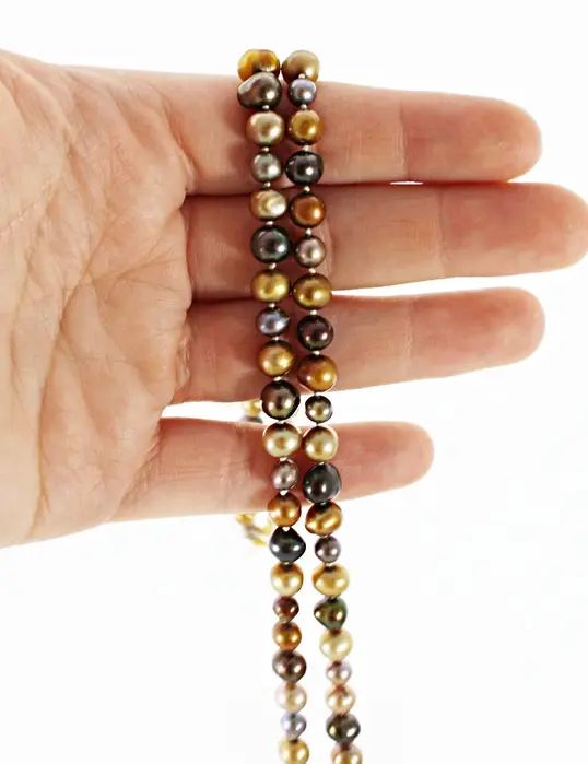 Boho Multicolor Pearl Necklace - The Pearled Squirrel