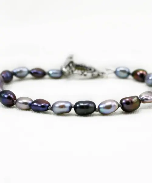 Black and Gray Pearl Bracelet