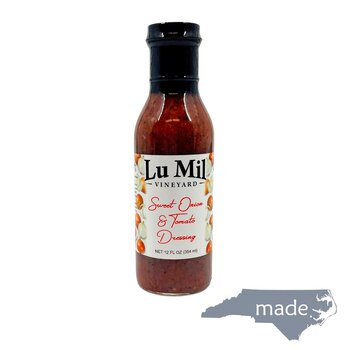 Sweet Onion and Tomato Dressing 12oz - Lu Mil Vineyard