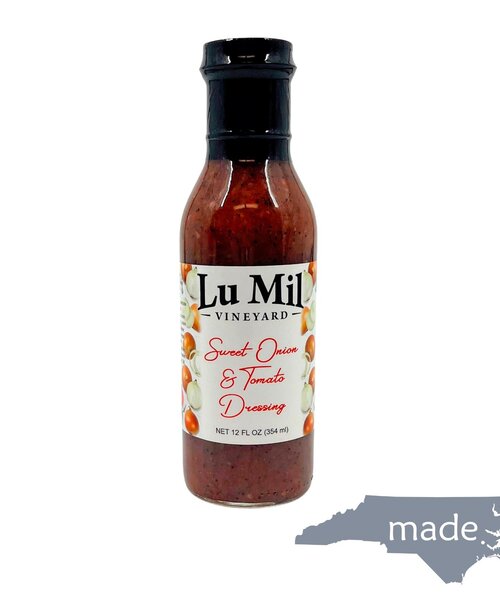 Sweet Onion and Tomato Dressing 12oz - Lu Mil Vineyard