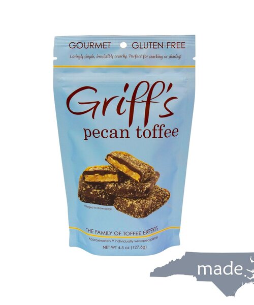 Griff's Pecan Toffee - Griff's Toffee 4.5 oz bag