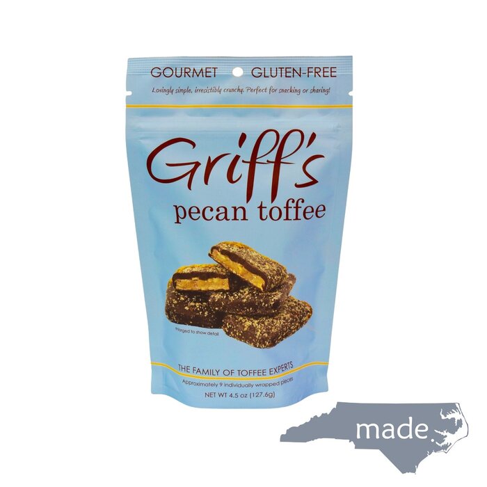 Griff's Pecan Toffee - Griff's Toffee 4.5 oz bag