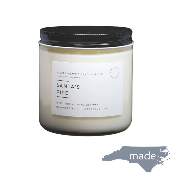 Santas Pipe Soy Wax Candle - Wicked Weave Candle Co