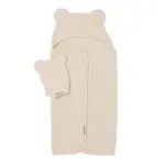 Hooded Towel + Wash Mitt Set Linen - Bella Tunno