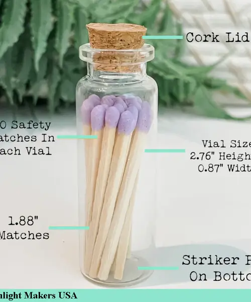 Apothecary Matches  Lavender (20 Matches)