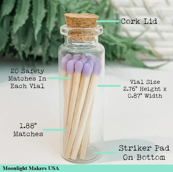 Apothecary Matches Lavender (20 Matches) - Moonlight Makers
