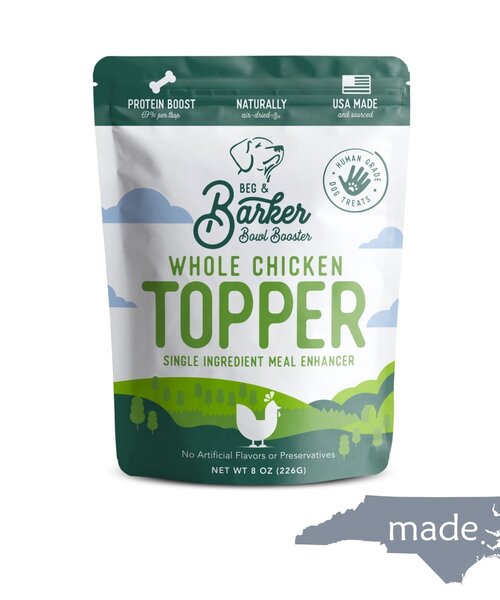 Bowl Boosters Whole Chicken - Beg & Barker Premium Dog Treats 8 oz