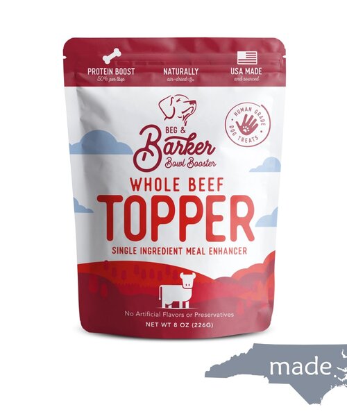 Bowl Boosters Beef Hearts - Beg & Barker Premium Dog Treats 8 oz