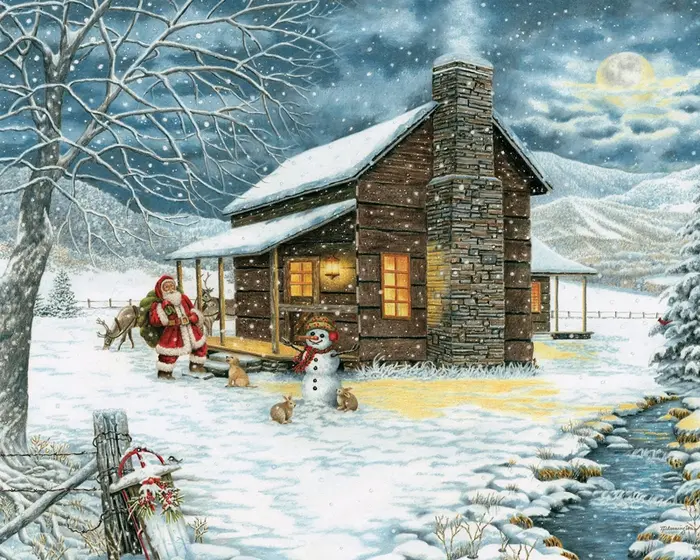 A Smoky Mountain Christmas 1000 Piece - Heritage Puzzle