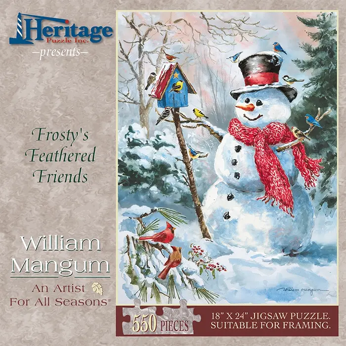 Frosty's Feathered Friends 550 Piece - Heritage Puzzle