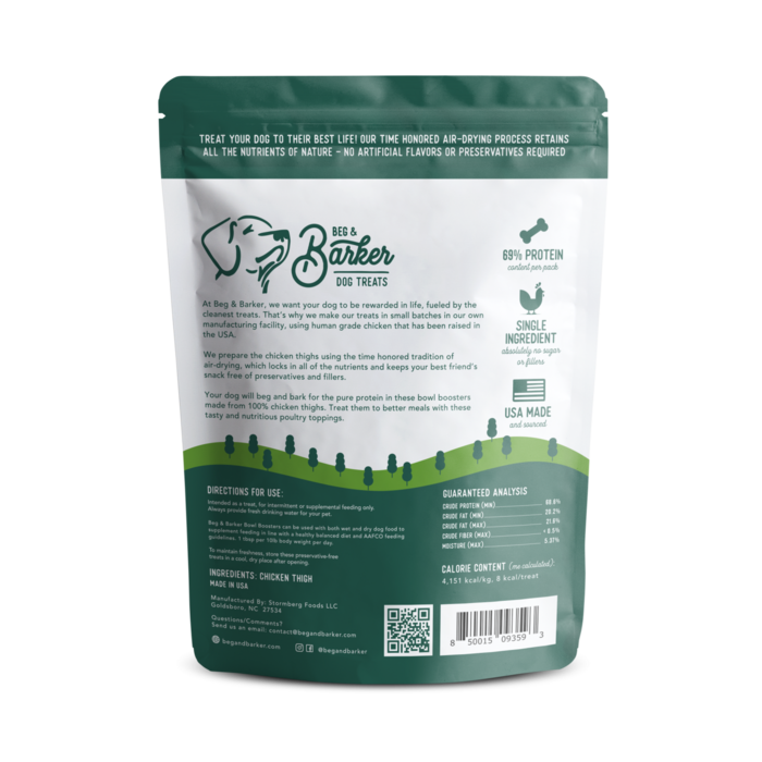 Bowl Boosters Whole Chicken - Beg & Barker Premium Dog Treats 8 oz.