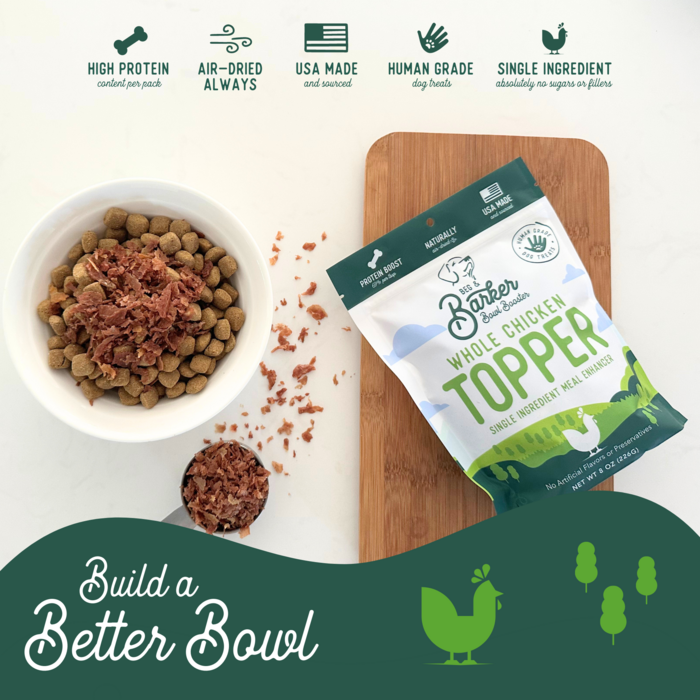 Bowl Boosters Whole Chicken - Beg & Barker Premium Dog Treats 8 oz.