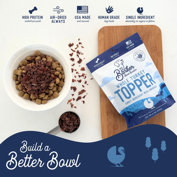 Bowl Boosters Whole Turkey - Beg & Barker Premium Dog Treats 8 oz.