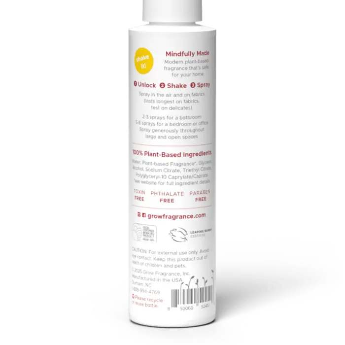 Grow Fabric Spray - Grow Fragrance Flannel & Leaves