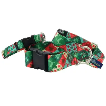1.5 in. EarthStyle Christmas Patchwork Side Release Collar
