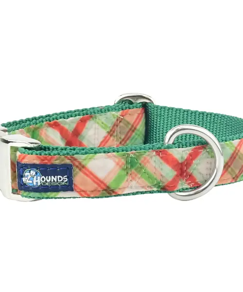 1 in. Christmas Plaid Velvet Essential Side Release Collar