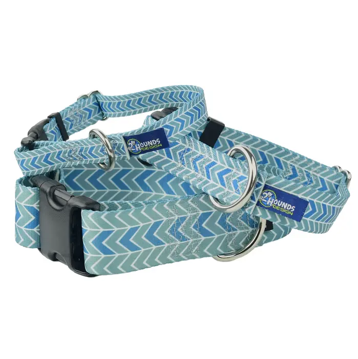 1" EarthStyle Country Mod Blue Side Release Collar (14-18 inch) - 2 Hound