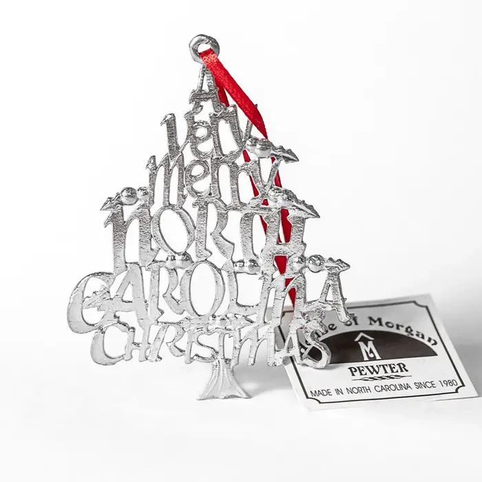 A Very Merry NC Christmas Ornament- House of Morgan Pewter