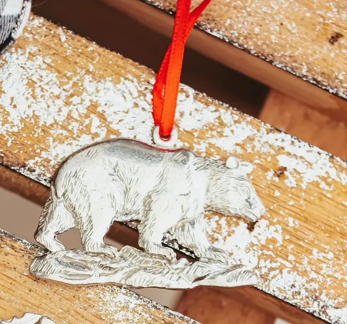 Walking Bear Ornament - House of Morgan Pewter