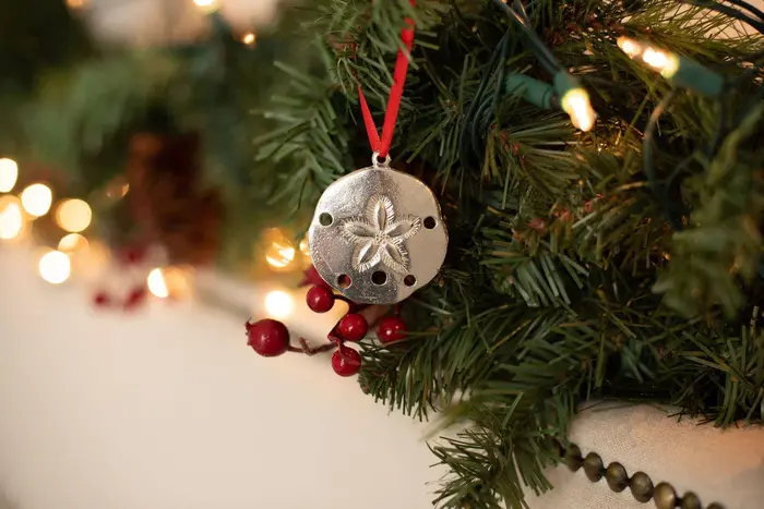 Sand Dollar Seashell Ornament - House of Morgan Pewter