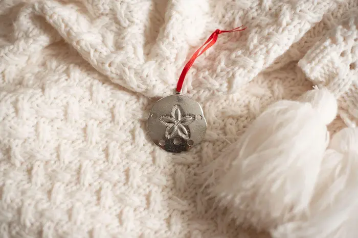 Sand Dollar Seashell Ornament - House of Morgan Pewter