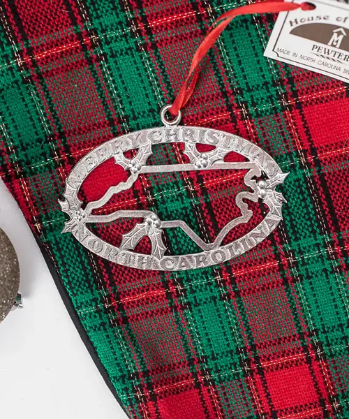 North Carolina Christmas Ornament Oval